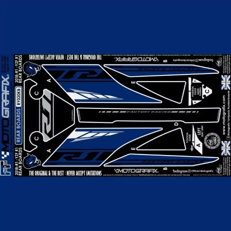 Motografix Steinschlagschutz hinten passend für Yamaha YZF R1 ab 2018 Heißes Angebot