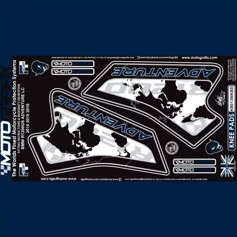 Motografix Tankschutz Knie Pads passend für BMW R1200 GS Adventure 2014- Echt