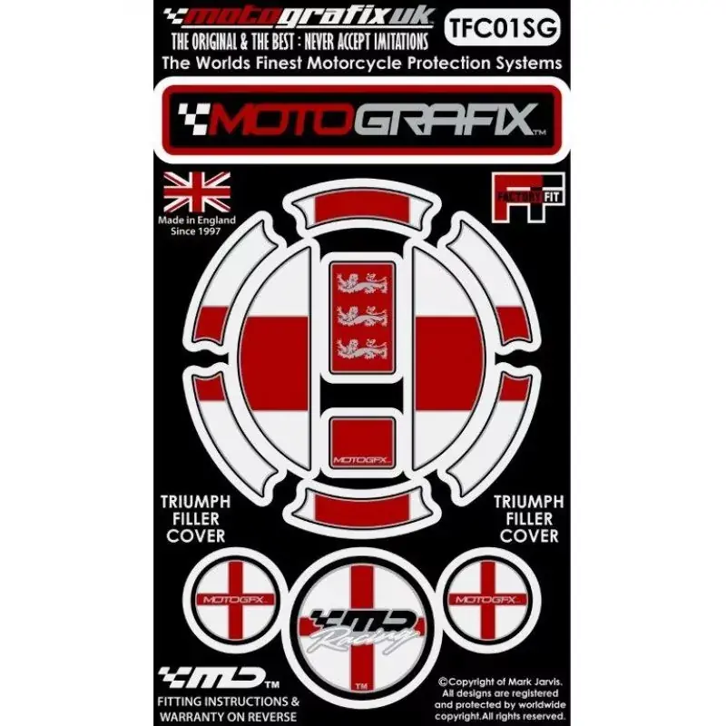 Motografix Tankdeckel Protektor passend für Triumph Modelle TFC01SG Heißes Angebot