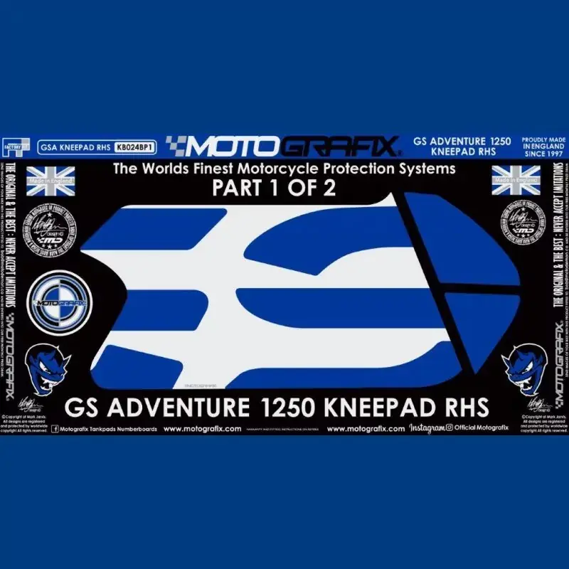 Motografix Tankschutz Knie Pads passend für BMW R1250 GS Adventure 2018 Bestseller