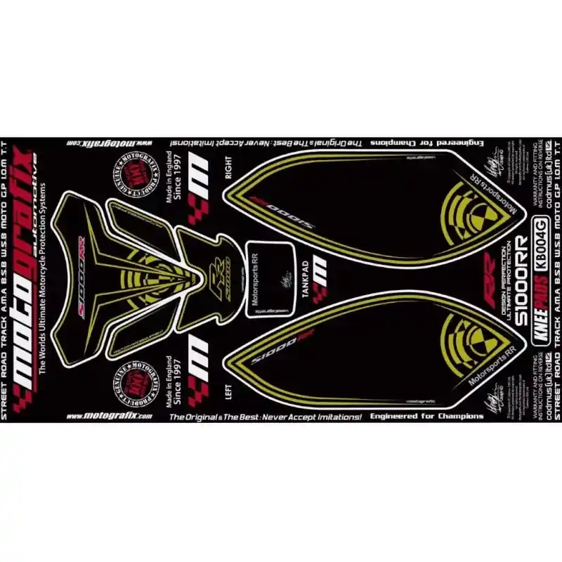 Motografix Tankschutz Knie Pads passend für BMW S1000 RR 2009-2011 Beliebt