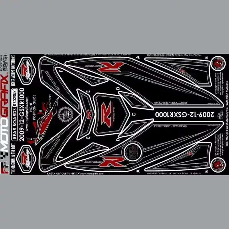 Motografix Steinschlagschutz hinten passend für Suzuki GSX-R 1000 2009- Wochenendangebot