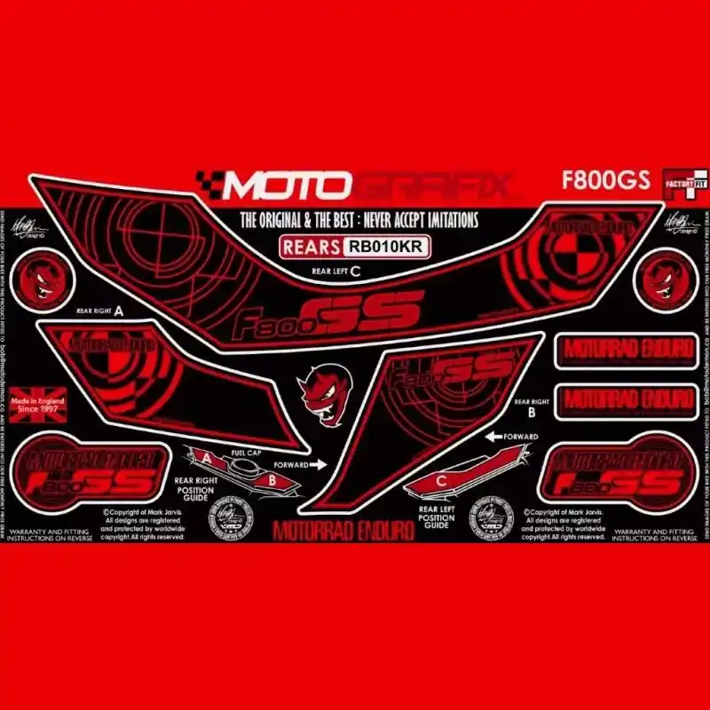 Motografix Steinschlagschutz hinten passend für BMW F800 GS 2008-2012 Geprüft