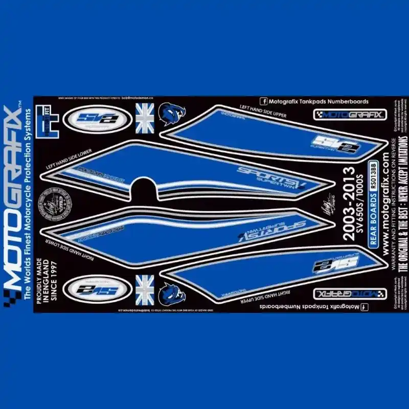 Motografix Steinschlagschutz hinten passend für Suzuki SV 650 / 1000 2003- RS013BB Sonderaktion