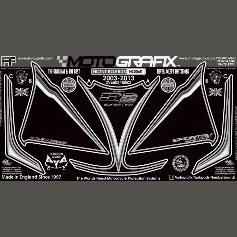 Günstig Motografix Steinschlagschutz vorn passend für Suzuki SV 650 / 1000 2003-2013