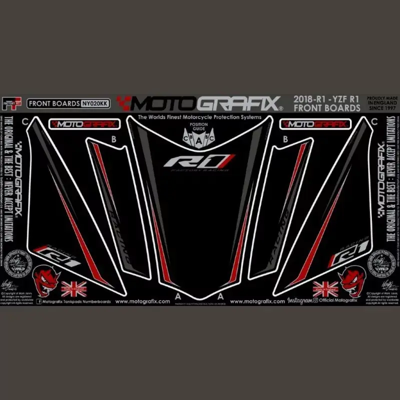 Expressversand Motografix Steinschlagschutz vorn passend für Yamaha YZF R1 2018