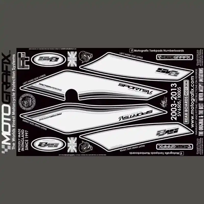 Geprüft Motografix Steinschlagschutz hinten passend für Suzuki SV 650 / 1000 2003-