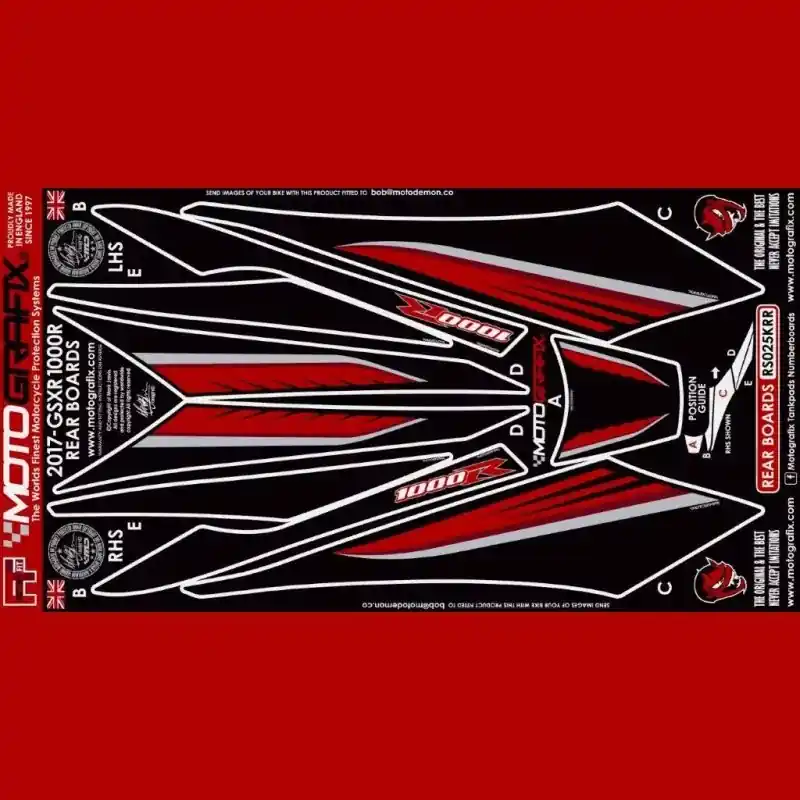 Gratis Versand Motografix Steinschlagschutz hinten passend für Suzuki GSX-R 1000/R 2017- RS025KKR