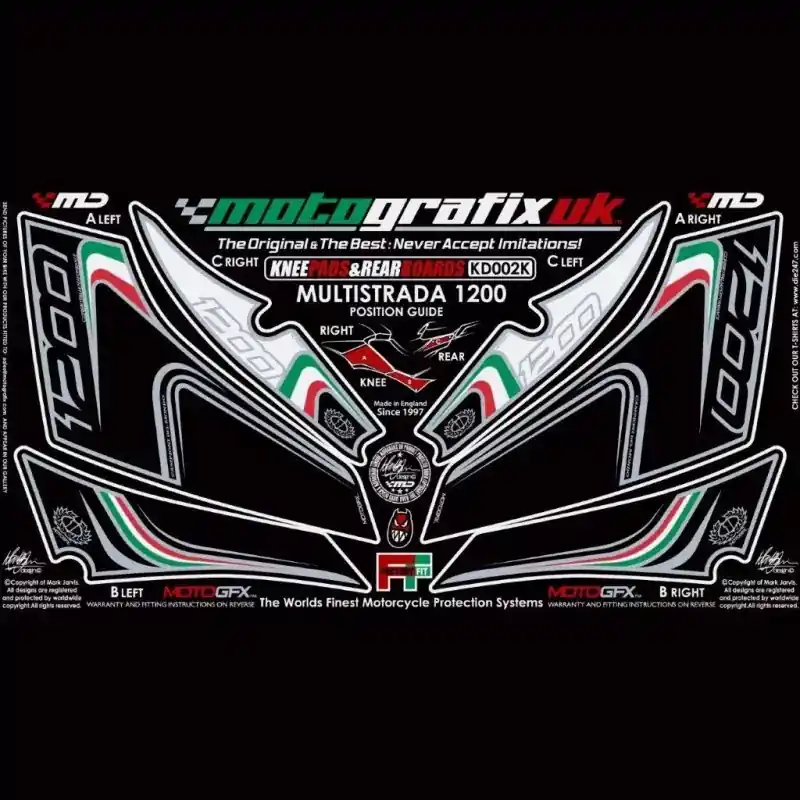 Motografix Steinschlagschutz Set passend für Ducati Multistrada 1200 2010 Sichere Zahlung