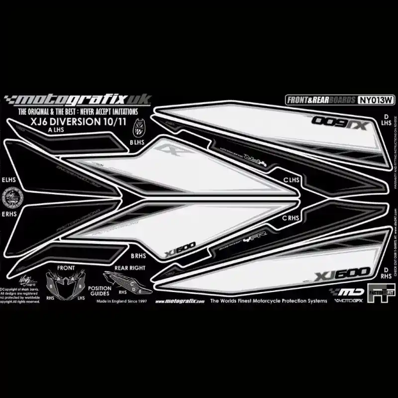 Motografix Steinschlagschutz Set passend für Yamaha XJ6 Diversion 2010-2011 Letzte Chance