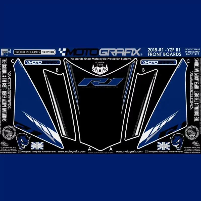 Geprüft Motografix Steinschlagschutz vorn passend für Yamaha YZF R1 2018