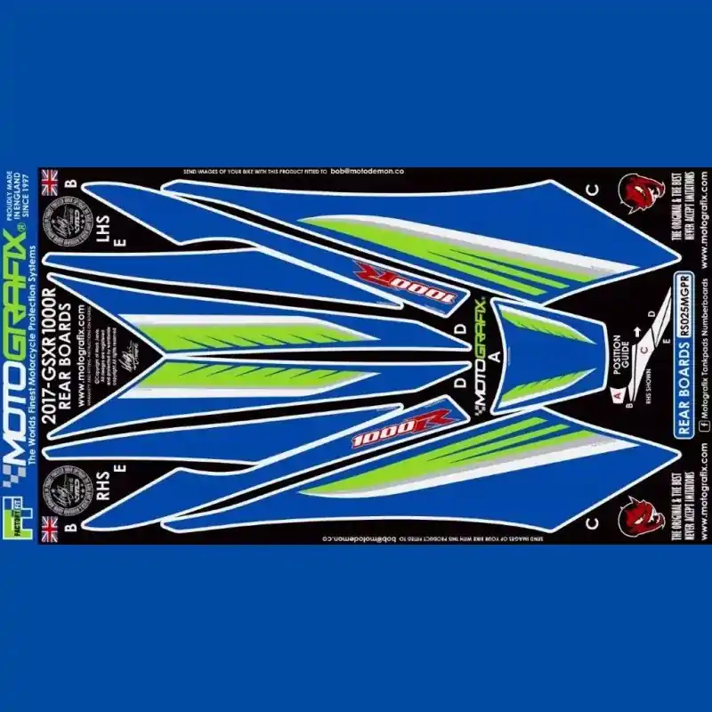 Must-Have Motografix Steinschlagschutz hinten passend für Suzuki GSX-R 1000/R 2017- RS025MGPR