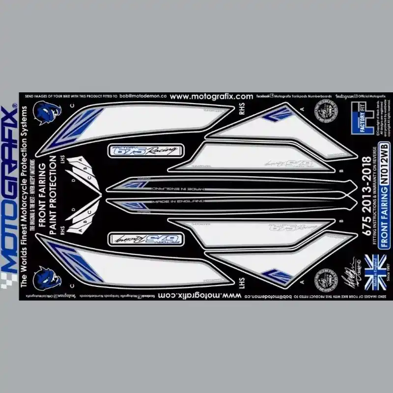 Motografix Steinschlagschutz passend für Triumph Daytona 675 2013 Zertifiziert