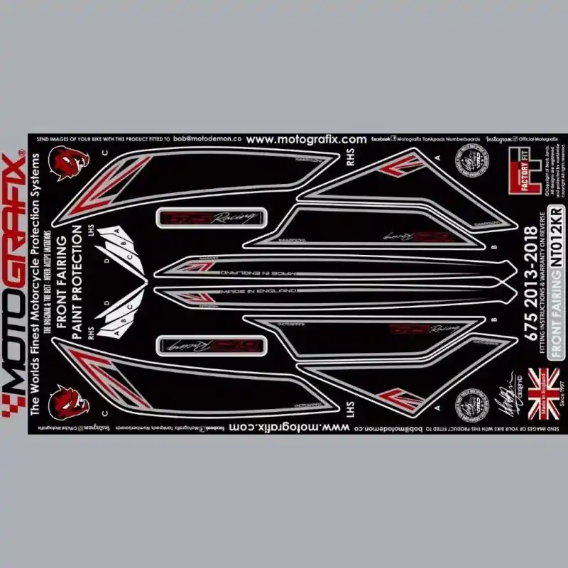 Preisknaller Motografix Steinschlagschutz vorn passend für Triumph Daytona 675 2013