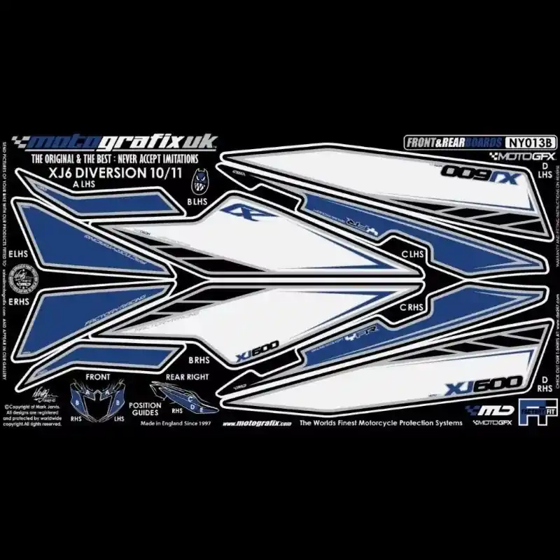 Motografix Steinschlagschutz Set passend für Yamaha XJ6 Diversion 2010-2011 Beliebt