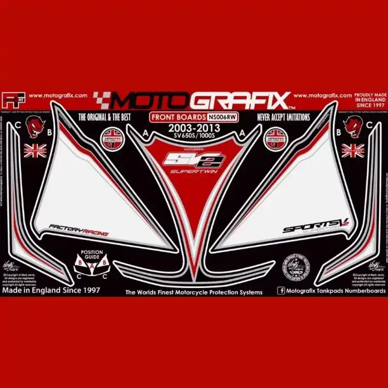 Motografix Steinschlagschutz passend für Suzuki SV 650 / 1000 NS006RW 2003-2013 Solange Der Vorrat Reicht