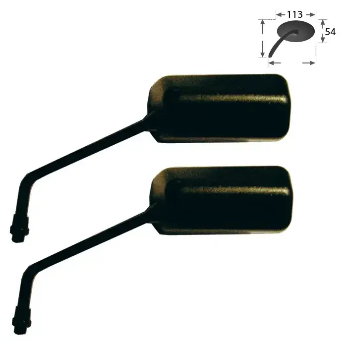 F1-Spiegel, schwarz, 120 mm Arm, M10-R, Paar Beliebt