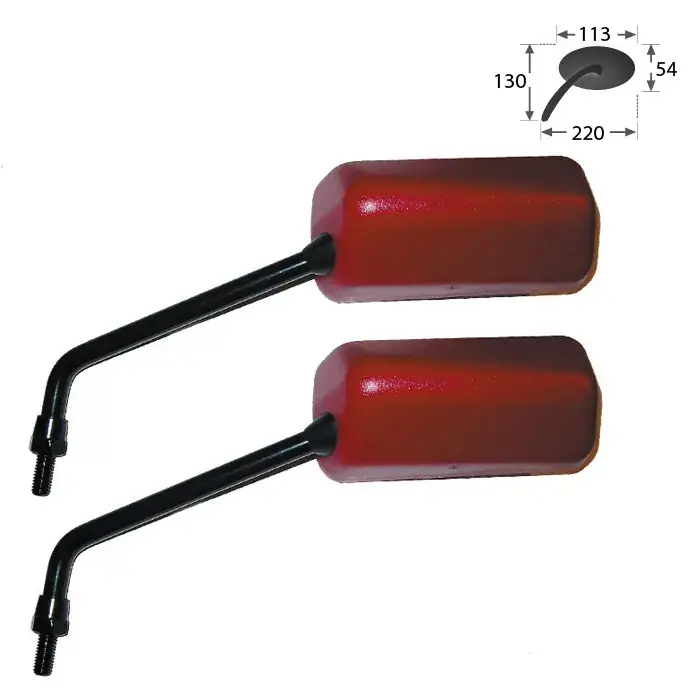 Wochenendangebot F1 Spiegel Rot M8-R Paar passend für viele Scooter Modelle