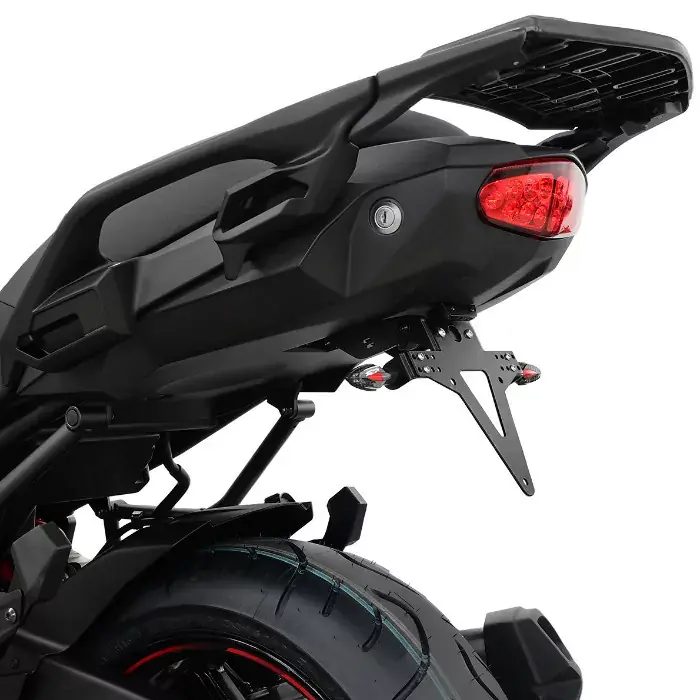 Kennzeichenhalter passend für Kawasaki Versys 1000 (17–18) verstellbar schwarz inkl. Reflektorhalter Super-Preis