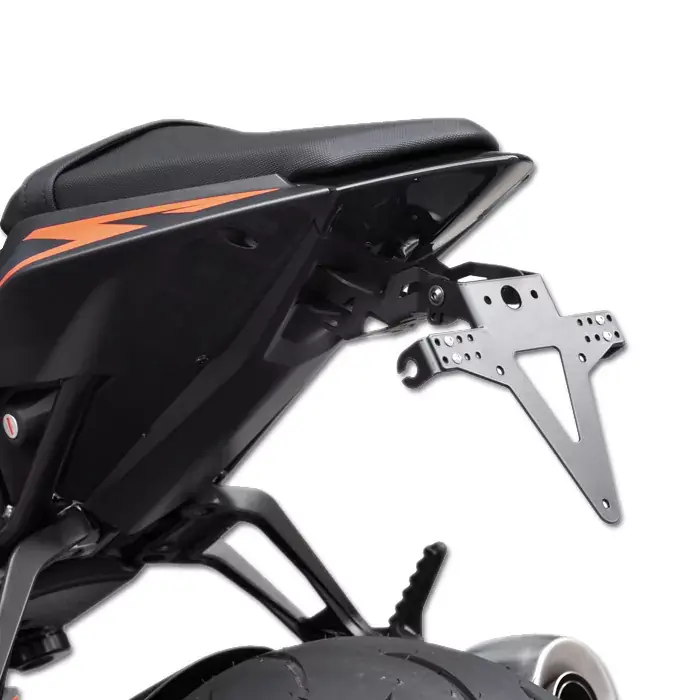 Kennzeichenhalter passend für KTM 1290 Super Duke R 14-19 verstellbar schwarz inkl. Reflektorhalter Highlight