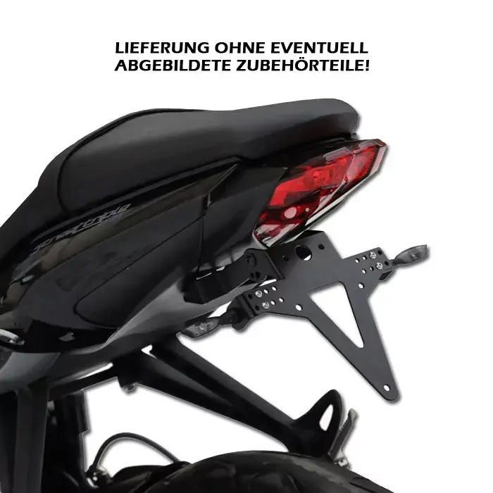 Kennzeichenhalter passend für Triumph Street Triple / Daytona 675R / 765 (13-20) verstellbar + Reflektorhalter Top-Seller