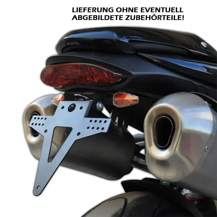 Kennzeichenhalter passend für Triumph Speed Triple 1050 (11–15) verstellbar schwarz inkl. Reflektorhalter Letzte Chance