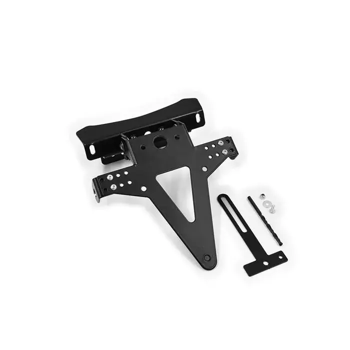 Kennzeichenhalter passend für Kawasaki 650 Versys 06-09, verstellbar, schwarz, inkl. Reflektorhalter Geprüft