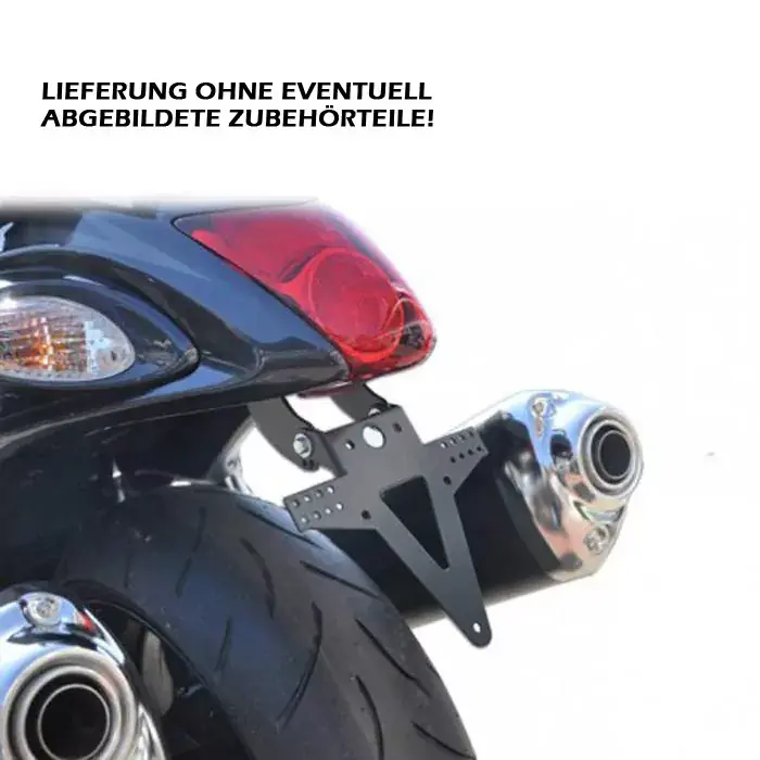Online Kaufen Kennzeichenhalter passend für Suzuki GSX 1300R 08-18 verstellbar schwarz inkl. Reflektorhalter