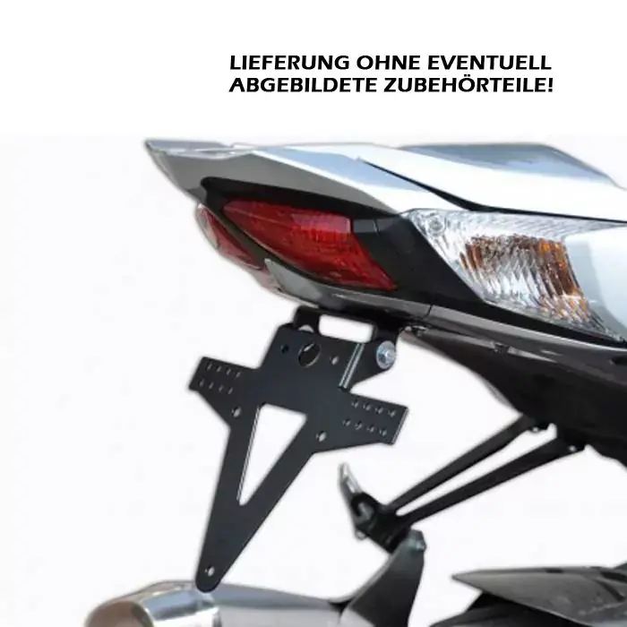 Kennzeichenhalter passend für Suzuki GSX-R 1000 (09-16) verstellbar schwarz inkl. Reflektorhalter Finale Aktion