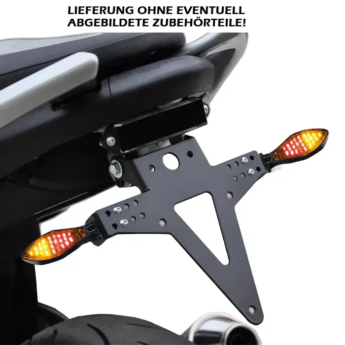 Wochenendangebot Kennzeichenhalter passend für Suzuki SFV650 Gladius 09-15 verstellbar schwarz inkl. Reflektorhalter