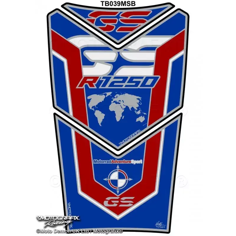Motografix 3D Gel Tank Pad TB039MSB passend für BMW R 1250 GS Adventure Neue Kollektion