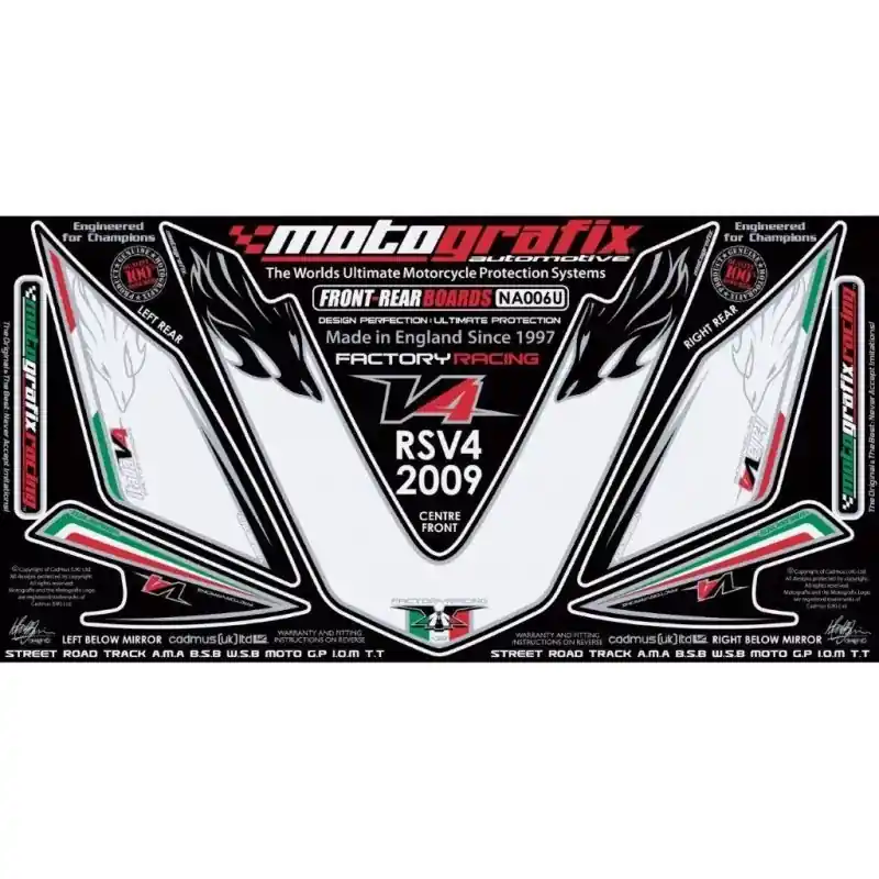 Motografix Steinschlagschutz Set vorn und hinten passend für Aprilia RSV4 2009–2016 Meistverkauft