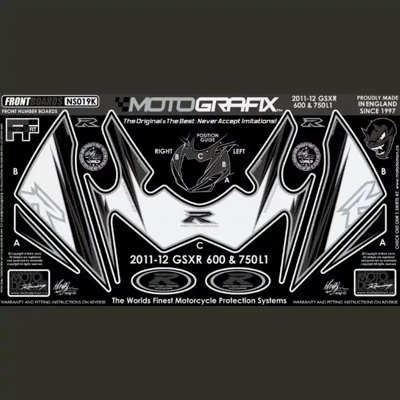 Nur Heute Motografix Steinschlagschutz vorn passend für Suzuki GSX-R 600 / 750 2011-