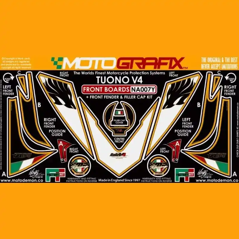 Begrenztes Angebot Motografix Steinschlagschutz vorn passend für Aprilia Tuono V4 2011-2014