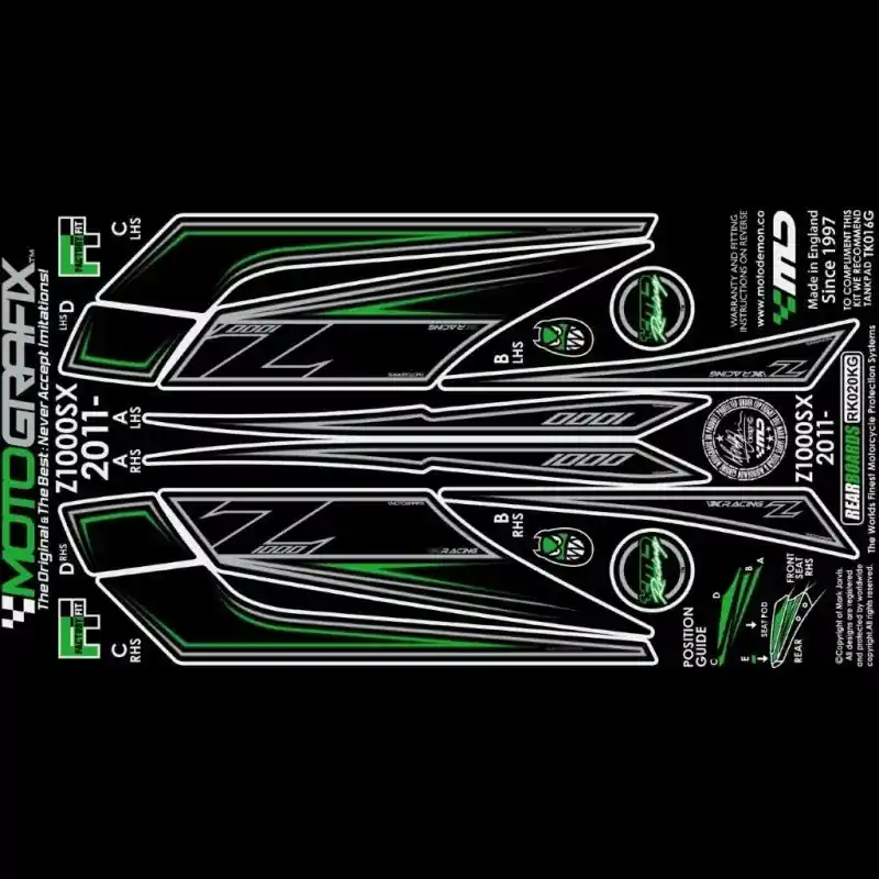 Motografix Steinschlagschutz hinten passend für Kawasaki Z 1000 SX 2011-2016 Billig