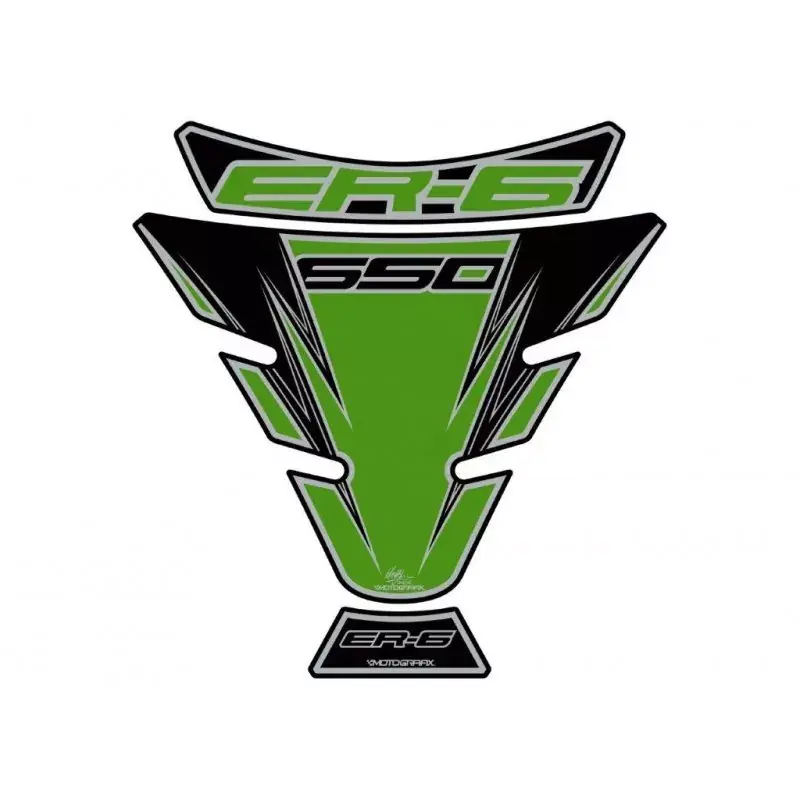 Preiswert Motografix 3D Gel Tank Pad Grün passend für Kawasaki ER-6 650