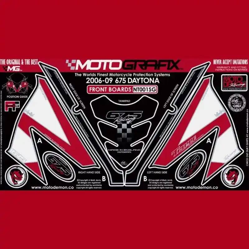 Markenprodukt Motografix Steinschlagschutz Set passend für Triumph Daytona 675 2006-2008