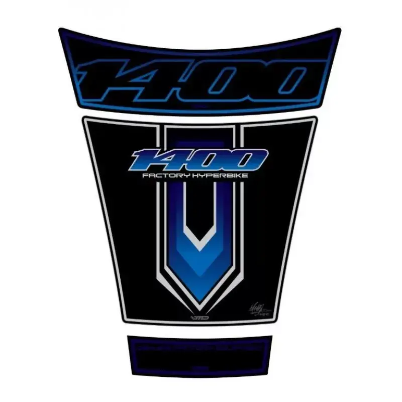 Motografix 3D Gel Tank Pad Black Blue passend für Suzuki GSX 1400 Wochenendangebot