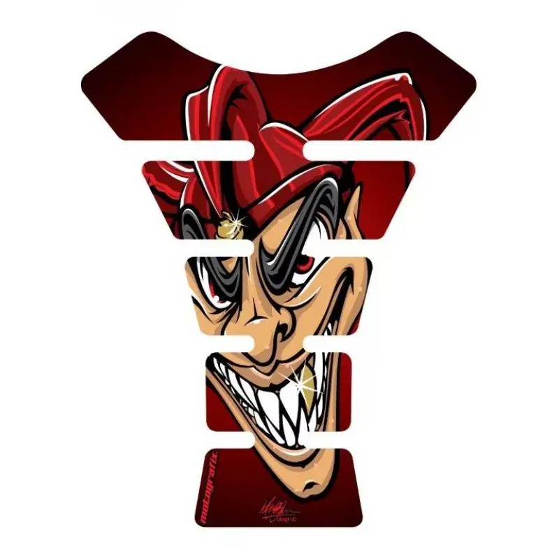 Neuheit Motografix Evil Joker Red 3D Gel Tank Pad Protector ST060R