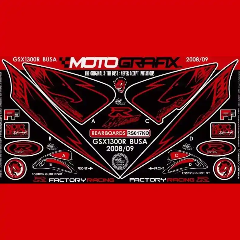 Motografix Steinschlagschutz hinten passend für Suzuki GSX-R 1300 R Hayabusa 2008- Geprüft