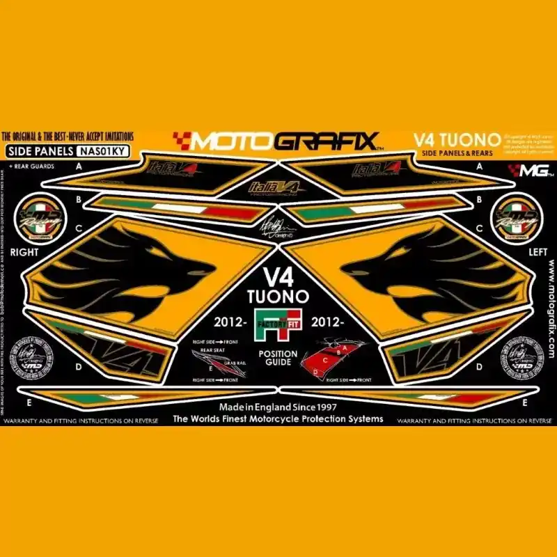 Must-Have Motografix Steinschlagschutz hinten passend für Aprilia Tuono V4 2011-2014