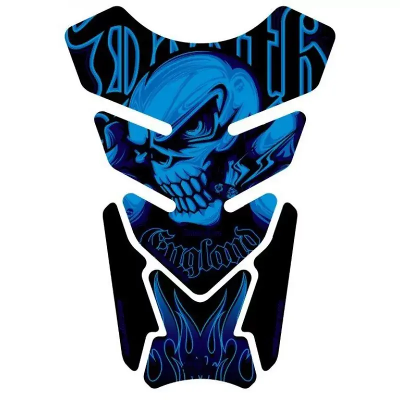 Sichere Zahlung Motografix Death Skull Blue 3D Gel Tankpad Protector ST075B