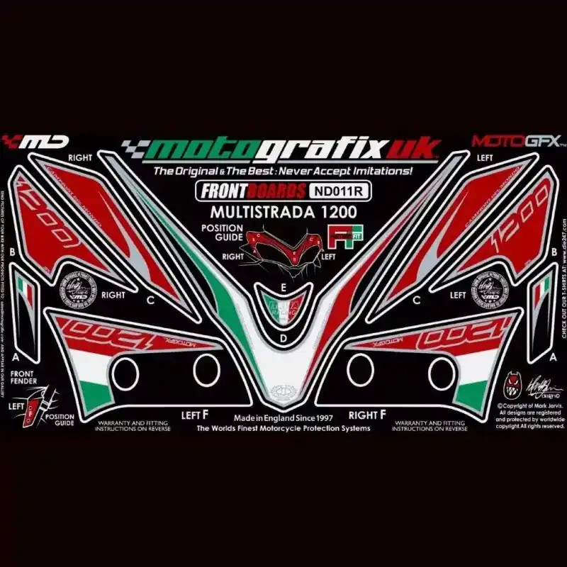 Motografix Steinschlagschutz vorn passend für Ducati Multistrada 1200 2010-2014 Preiswert