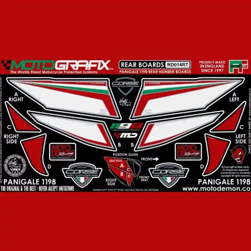 Sonderaktion Motografix Steinschlagschutz hinten passend für Ducati 899 / 1199 Panigale