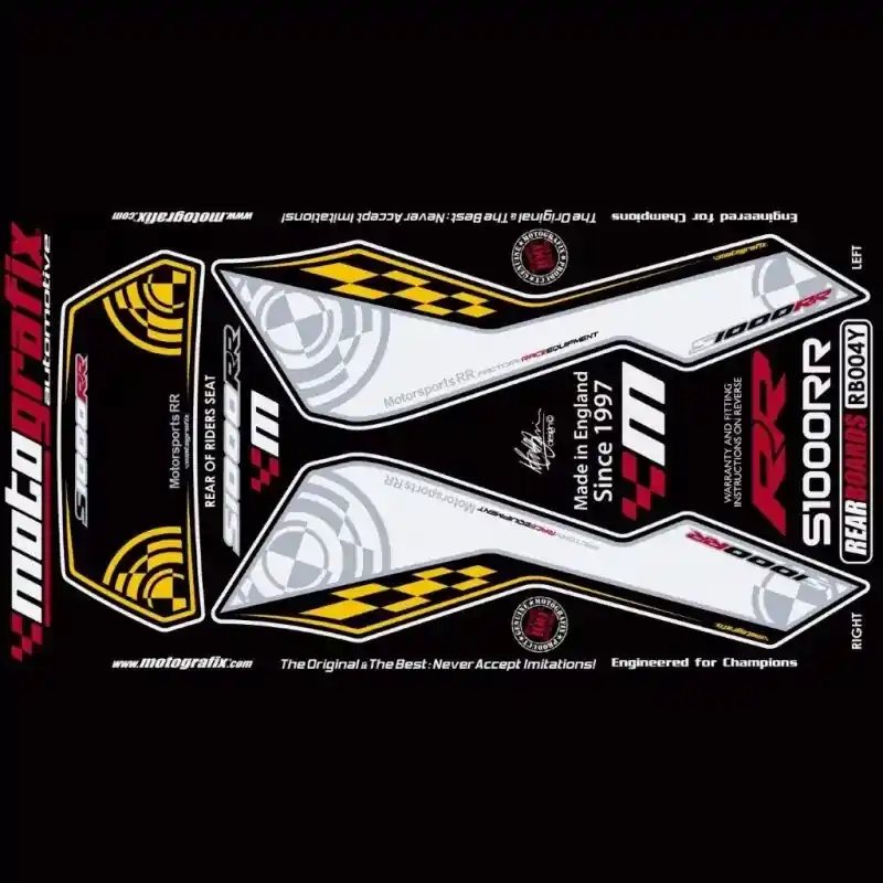 Markenware Motografix Steinschlagschutz hinten passend für BMW S 1000 RR 2009-2011