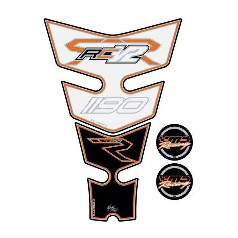 Günstig Motografix 3D Gel Tank Pad Protector weiß Factory Design passend für KTM RC8 V2