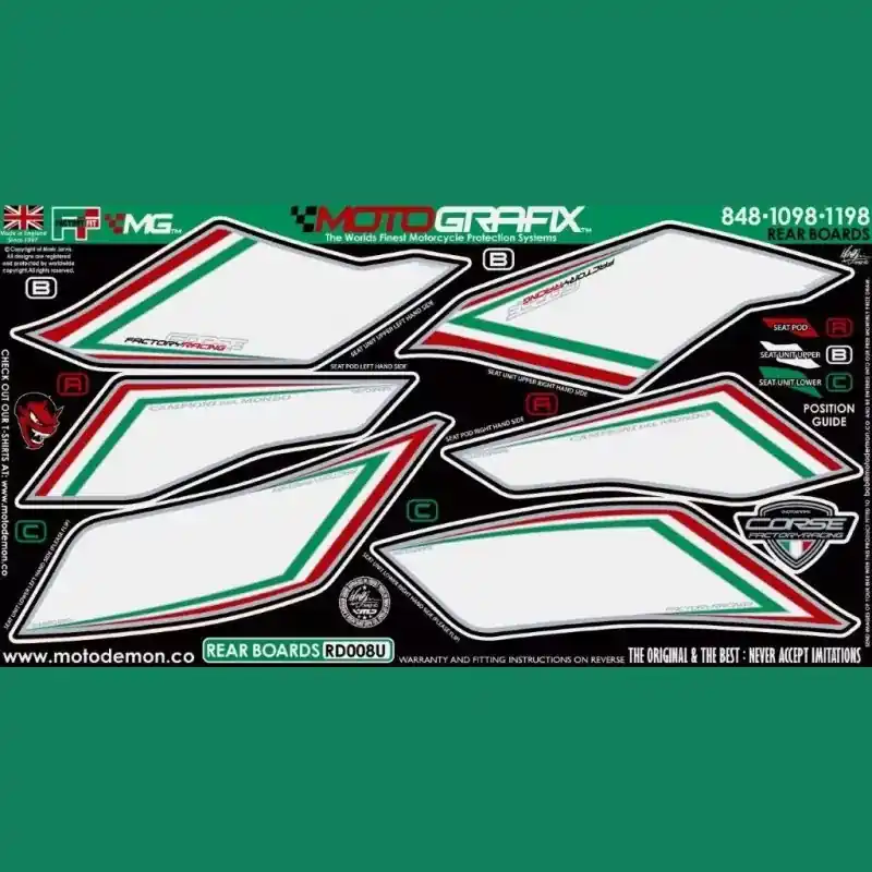 Neu Im Sortiment Motografix Steinschlagschutz hinten passend für Ducati 848 / 1098 / 1198 RD008U