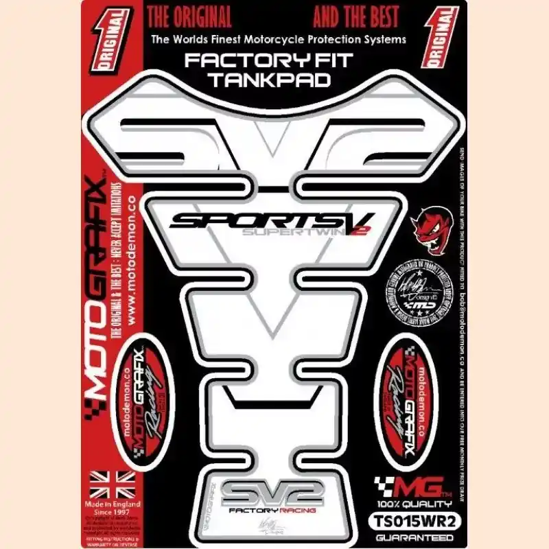 Must-Have Motografix 3D Gel Tank Pad Protector TS015WR passend für Suzuki SV 650 1000 V2