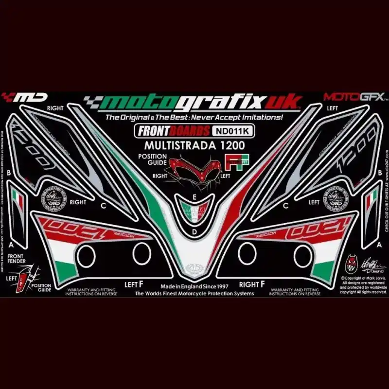 Motografix Steinschlagschutz passend für Ducati Multistrada 1200 2010-2014 Mega-Angebot