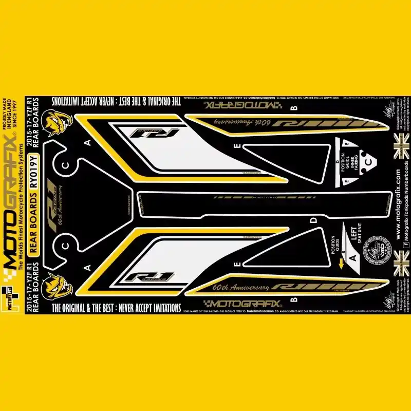 Markenprodukt Motografix Steinschlagschutz hinten passend für Yamaha YZF R1 2015-2017